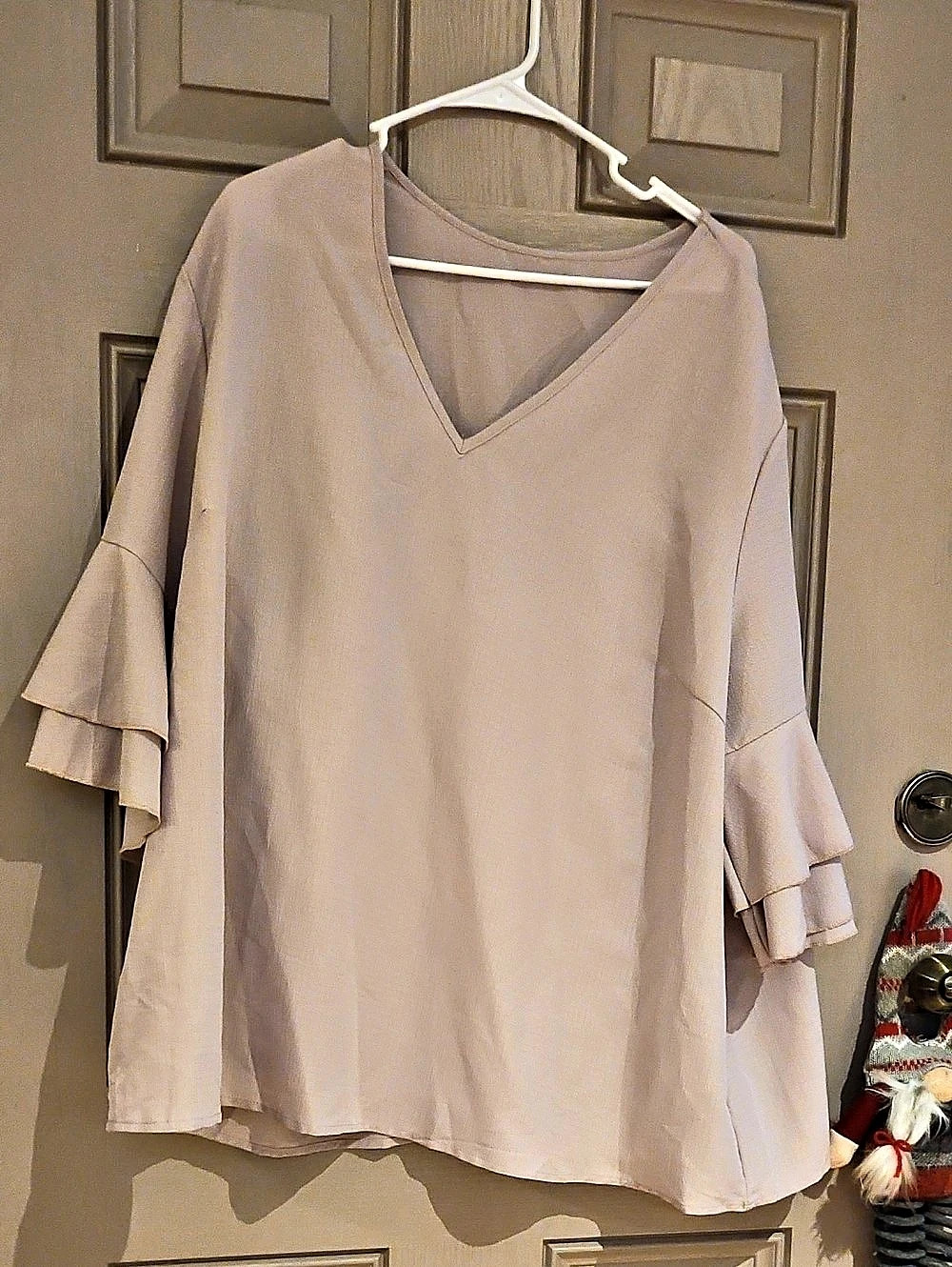 Pink Ruffle Sleeve Blouse Like New